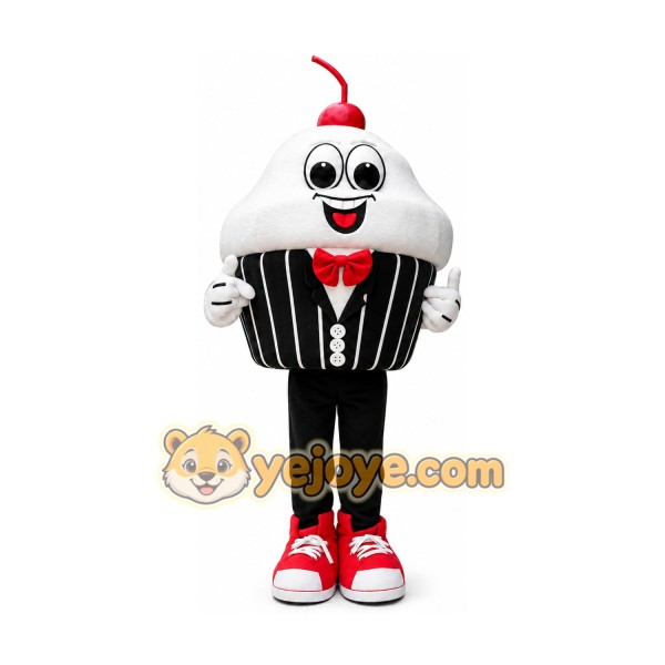 Cupcake Mascot Costume for Adults Custom Logo Party Character Suit