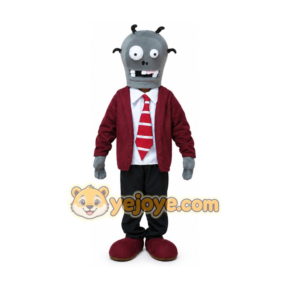 Zombie in Suit Mascot Costume for Adults Custom Logo Party Character Suit