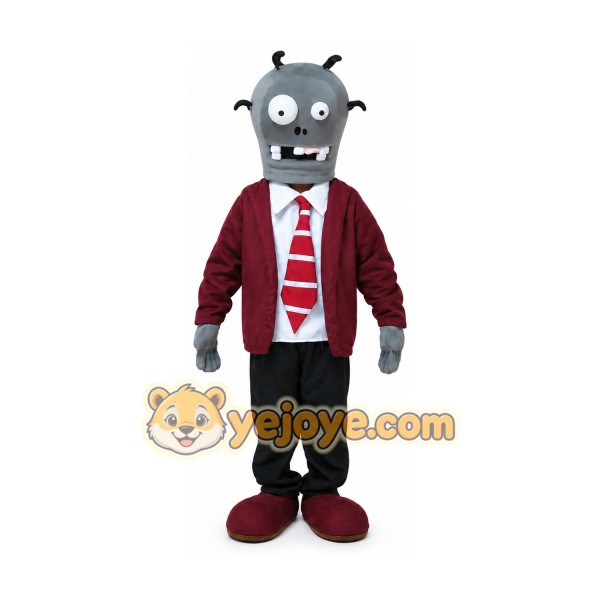 Zombie in Suit Mascot Costume for Adults Custom Logo Party Character Suit