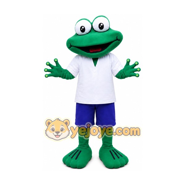 Frog Mascot Costume for Adults Custom Logo Party Character Suit