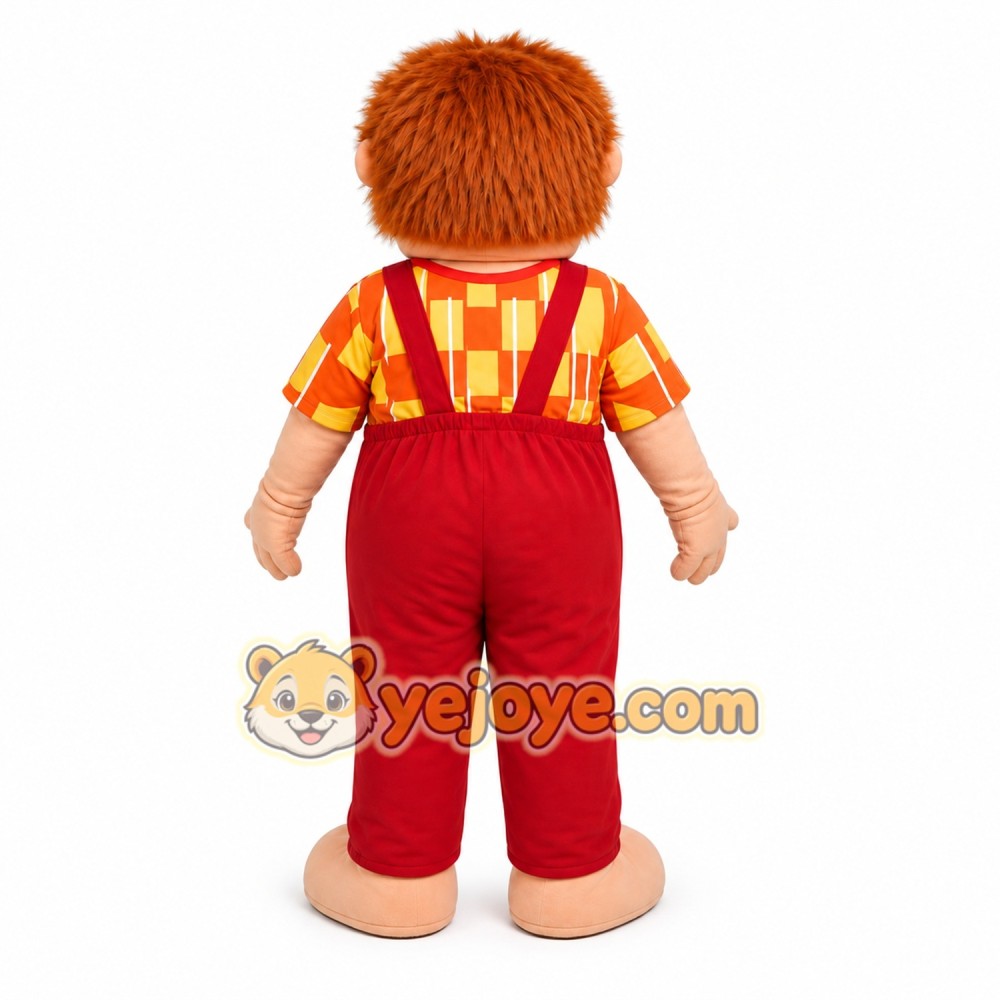 Cartoon Man in Red Overalls Mascot Costume for Adults Custom Logo Party Character Suit Cartoon Man in Red Overalls Mascot Costume for Adults Custom Logo Party Character Suit