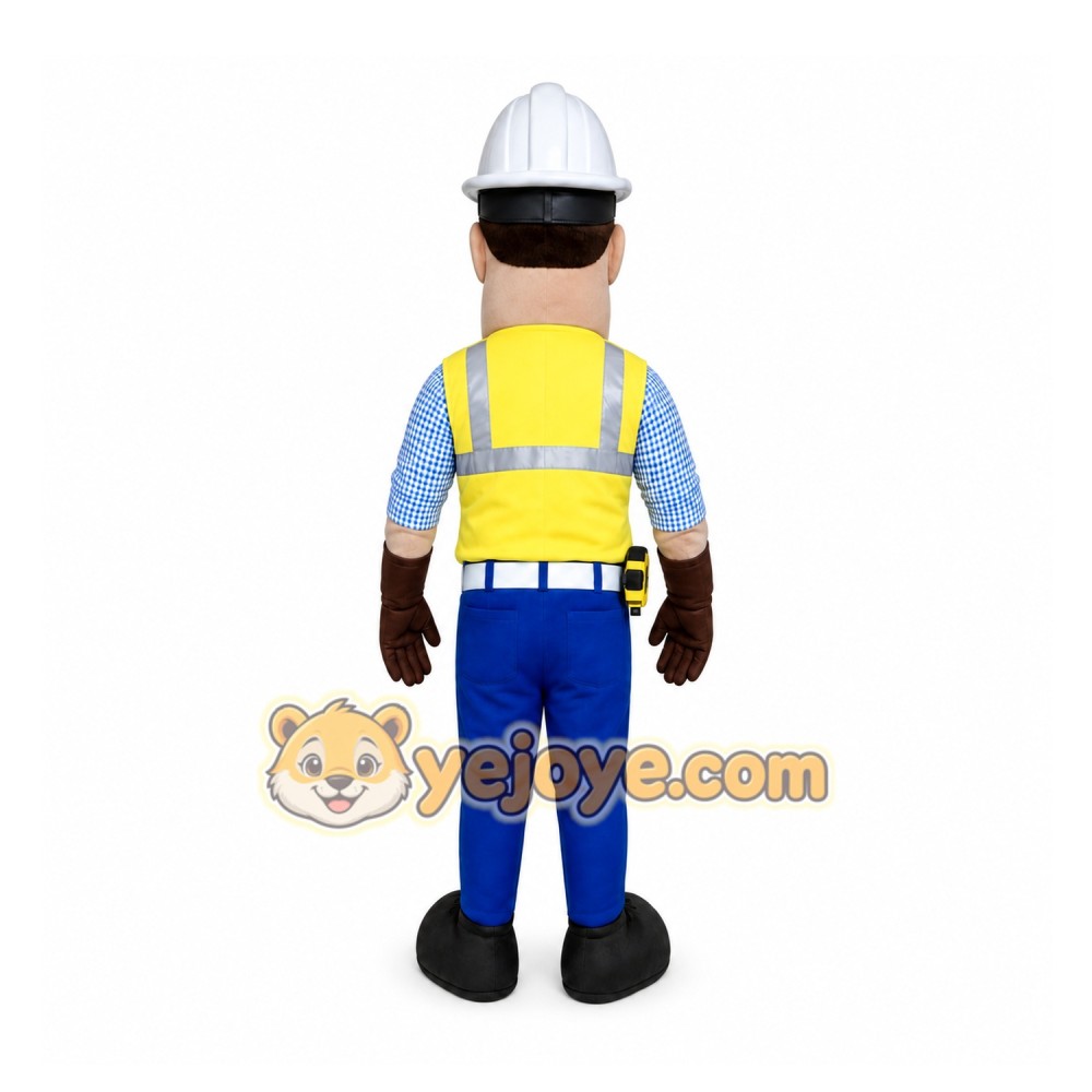 Worker Mascot Costume for Adults Custom Logo Party Character Suit Worker Mascot Costume for Adults Custom Logo Party Character Suit