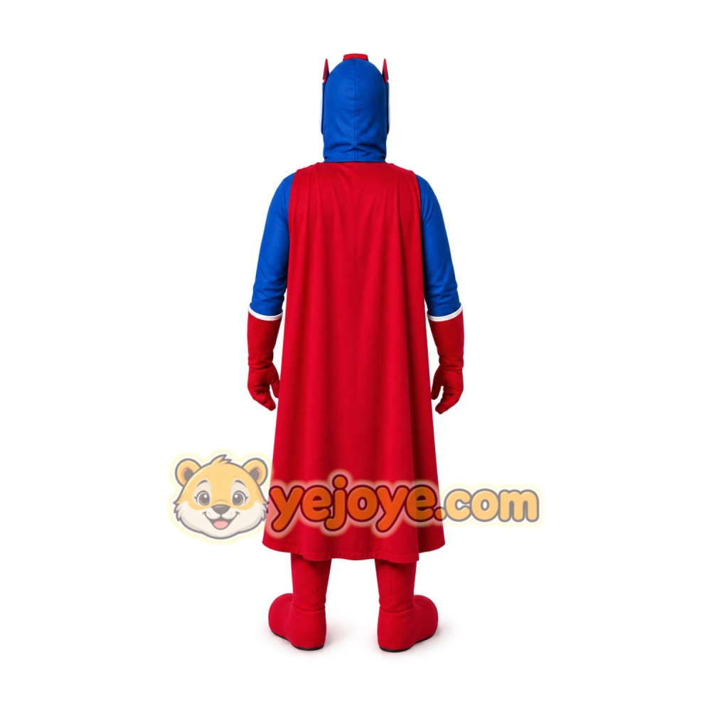 Superhero Mascot Costume for Adults Custom Logo Party Character Suit