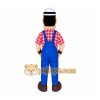 Cartoon Worker Mascot Costume for Adults Custom Logo Party Character Suit
