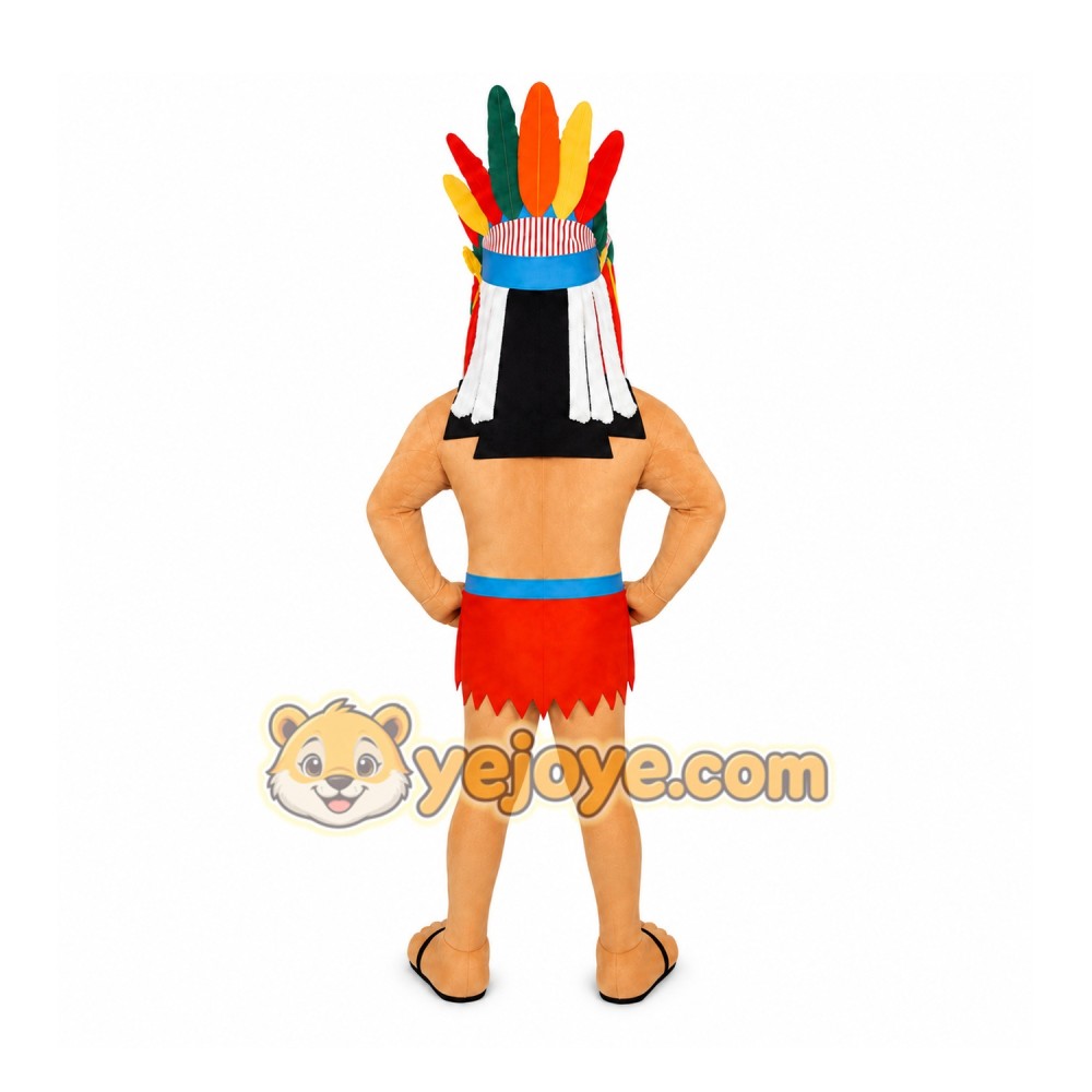 Indigenous Person Mascot Costume for Adults Custom Logo Party Character Suit