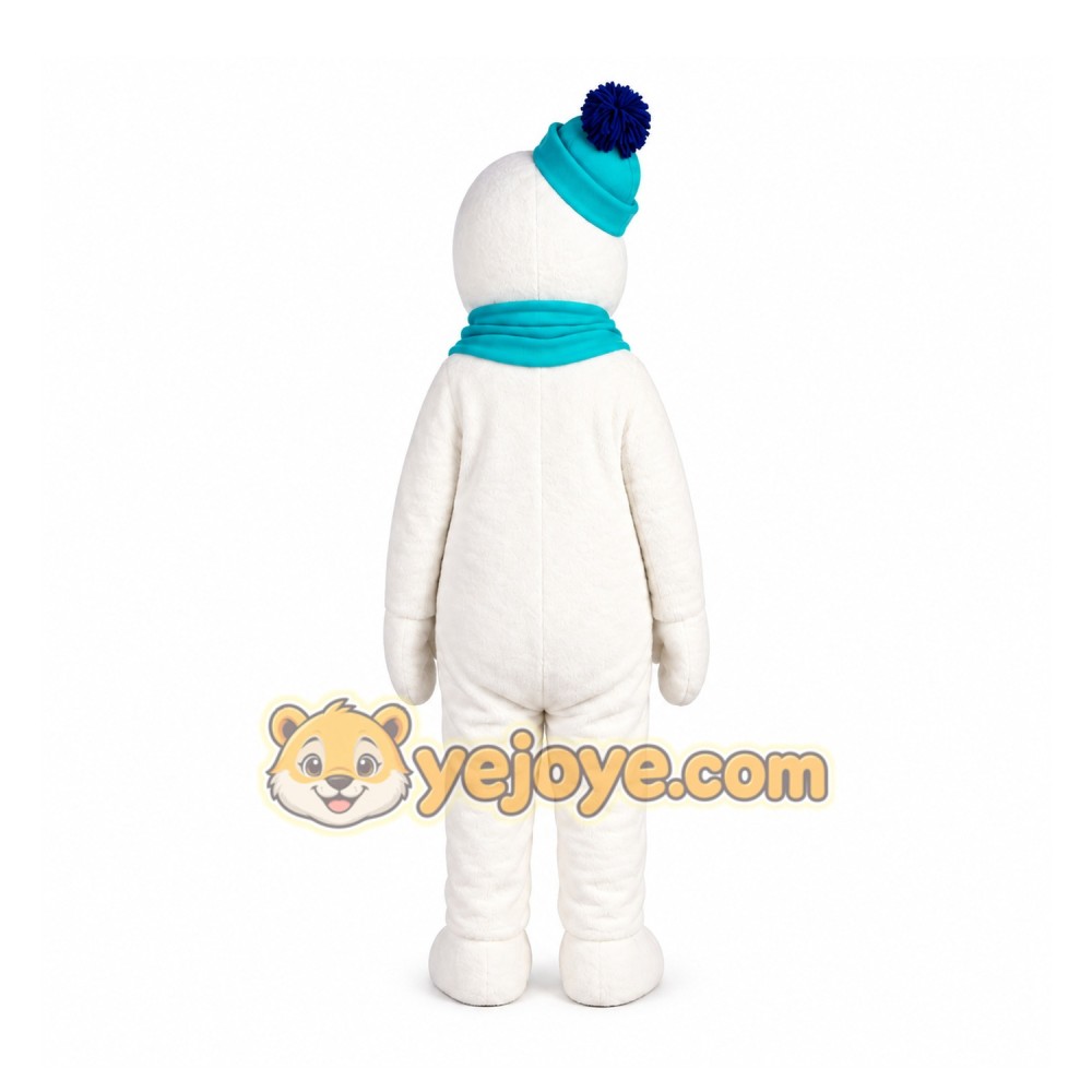 Snowman Mascot Costume for Adults Custom Logo Party Character Suit