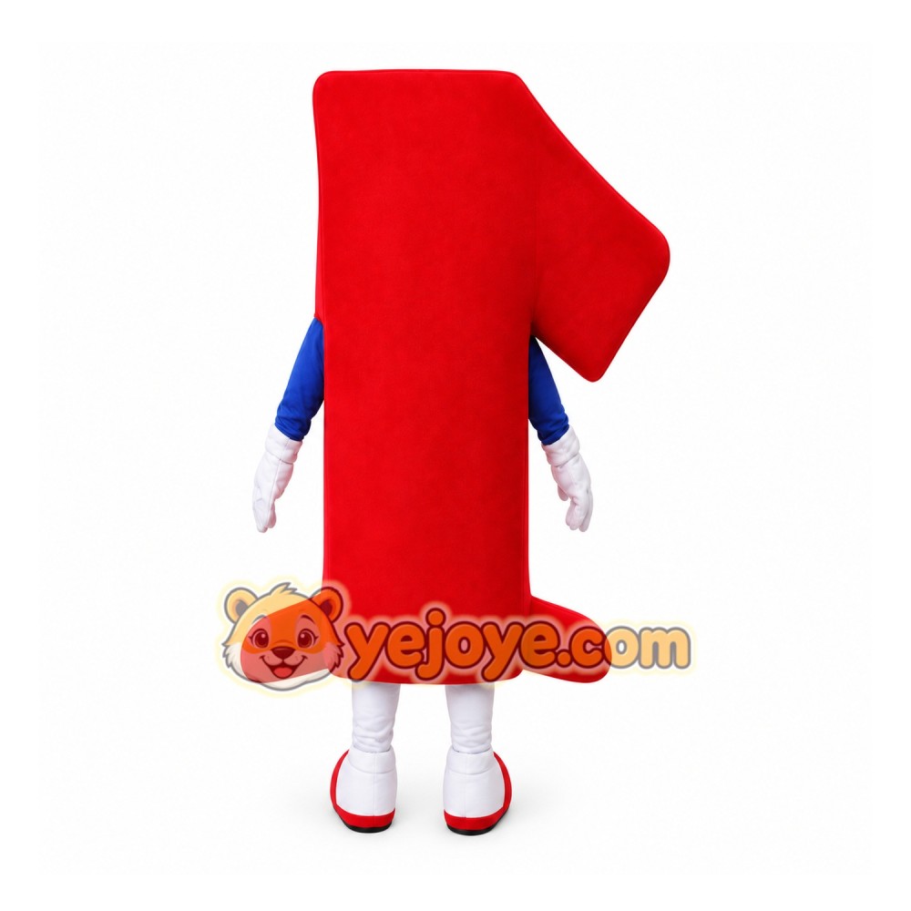 Number One Mascot Costume for Adults Custom Logo Party Character Suit Number One Mascot Costume for Adults Custom Logo Party Character Suit