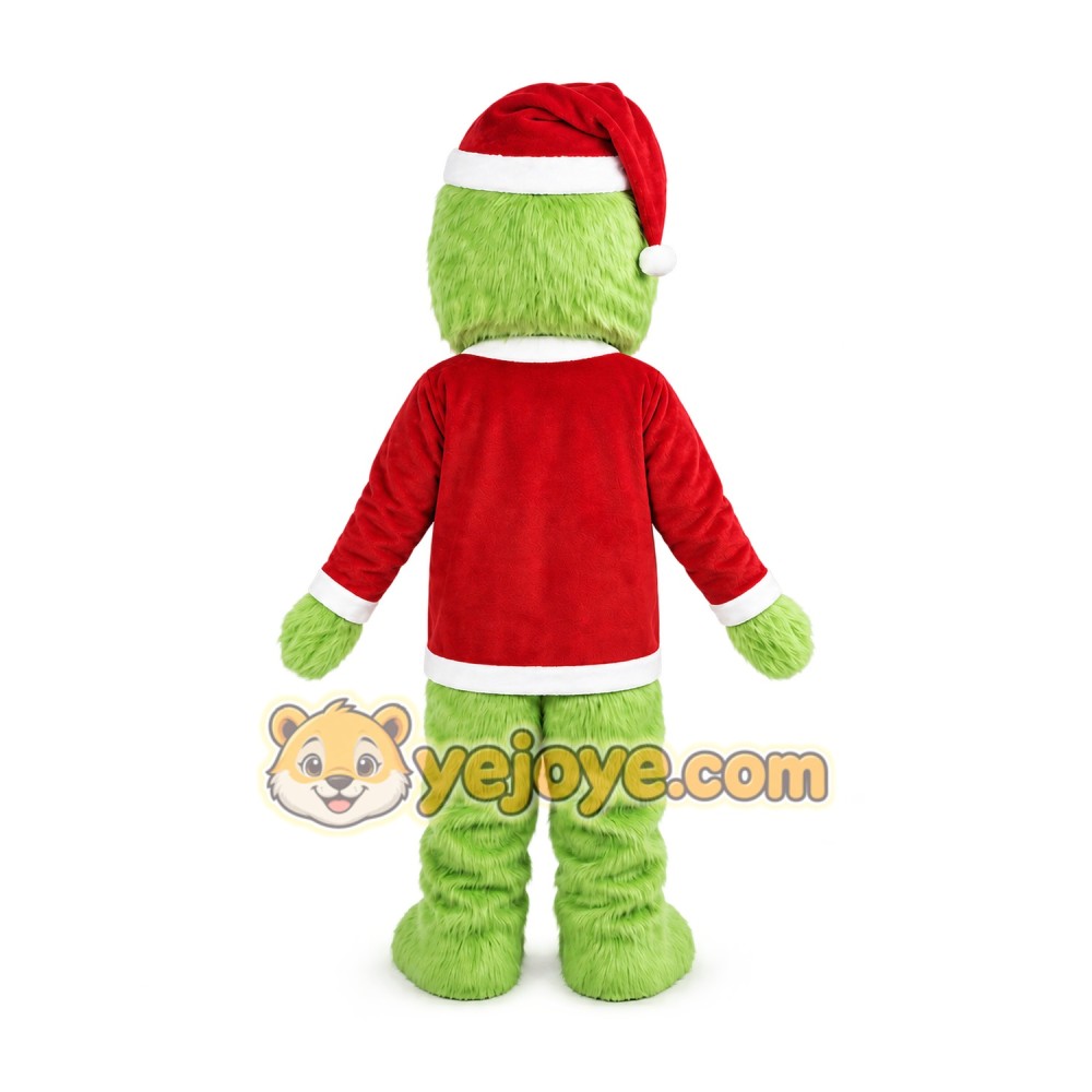Green Christmas Monster Mascot Costume for Adults Custom Logo Party Character Suit Green Christmas Monster Mascot Costume for Adults Custom Logo Party Character Suit