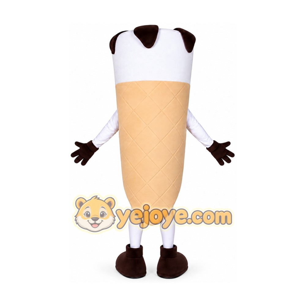 Ice Cream Cone Mascot Costume for Adults Custom Logo Party Character Suit