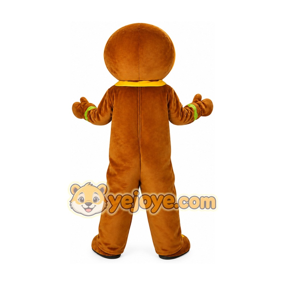Gingerbread Man Mascot Costume for Adults Custom Logo Party Character Suit