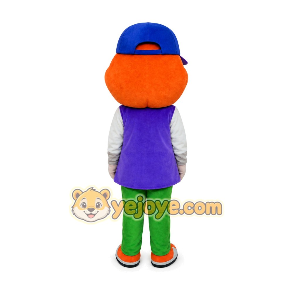 Orange Haired Cartoon Child Mascot Costume for Adults Custom Logo Party Character Suit