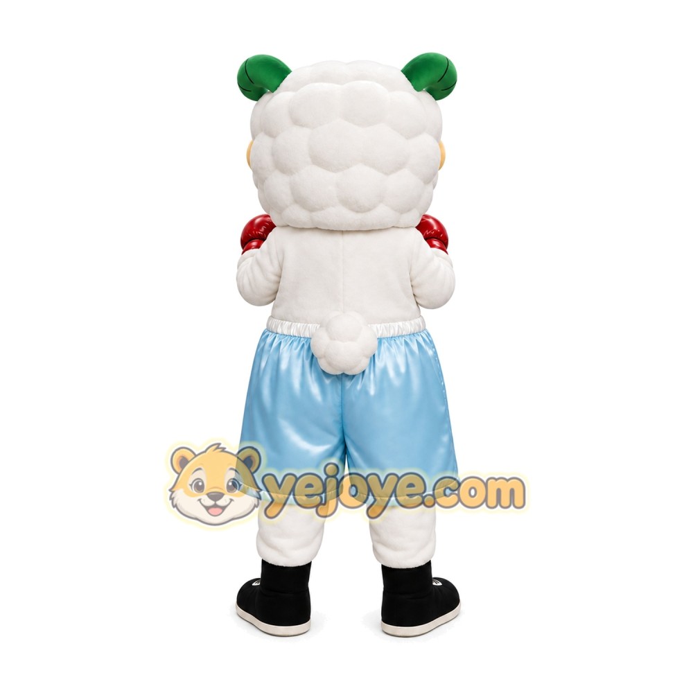 Boxer Sheep Mascot Costume for Adults Custom Logo Party Character Suit Boxer Sheep Mascot Costume for Adults Custom Logo Party Character Suit
