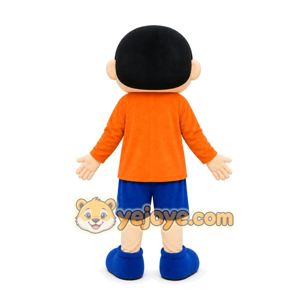 Boy Mascot Costume for Adults Custom Logo Party Character Suit