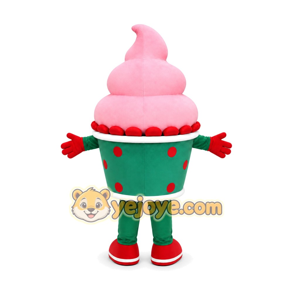 Ice Cream Mascot Costume for Adults Custom Logo Party Character Suit Ice Cream Mascot Costume for Adults Custom Logo Party Character Suit