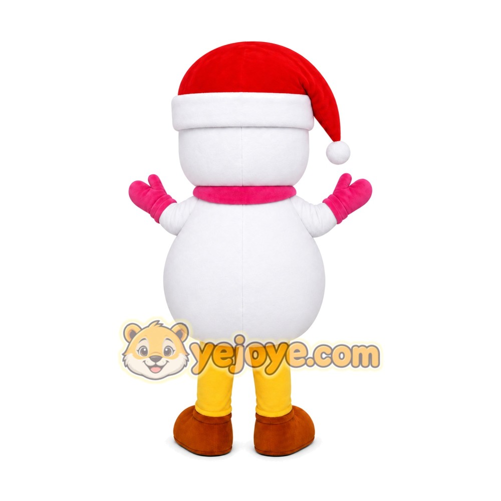 Snowman Mascot Costume for Adults Custom Logo Party Character Suit