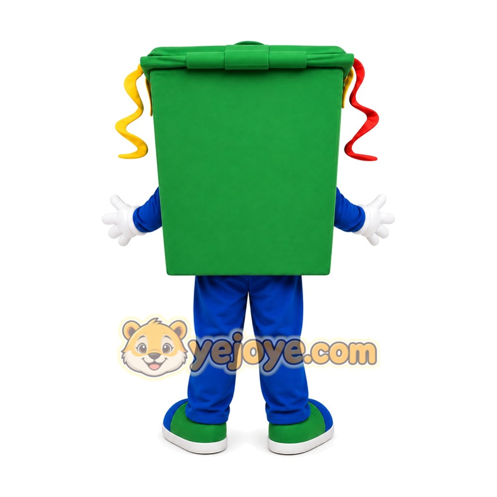 Trash Can Mascot Costume for Adults Custom Logo Party Character Suit