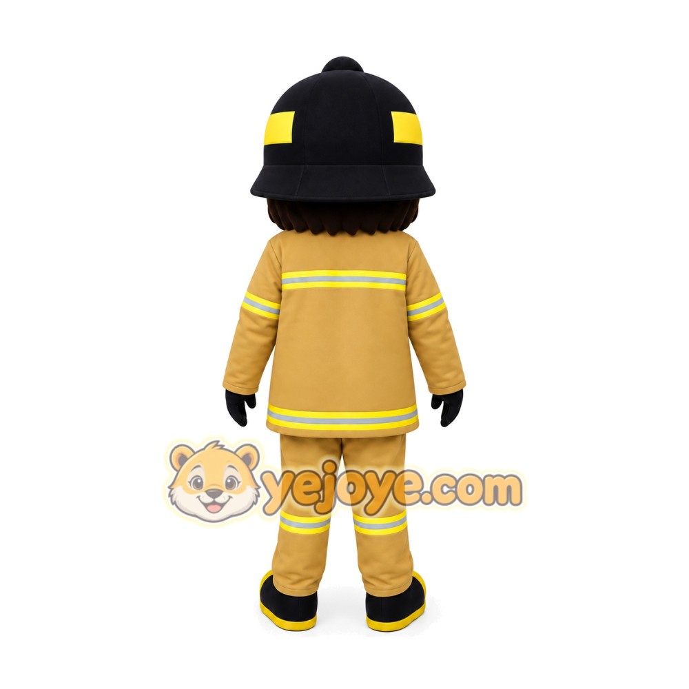 Firefighter Mascot Costume for Adults Custom Logo Party Character Suit