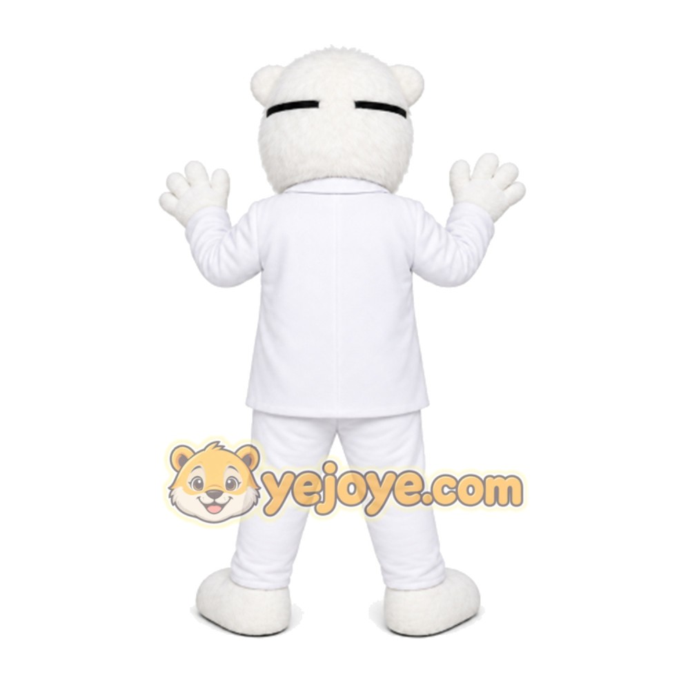Polar Bear Mascot Costume for Adults Custom Logo Party Character Suit Polar Bear Mascot Costume for Adults Custom Logo Party Character Suit