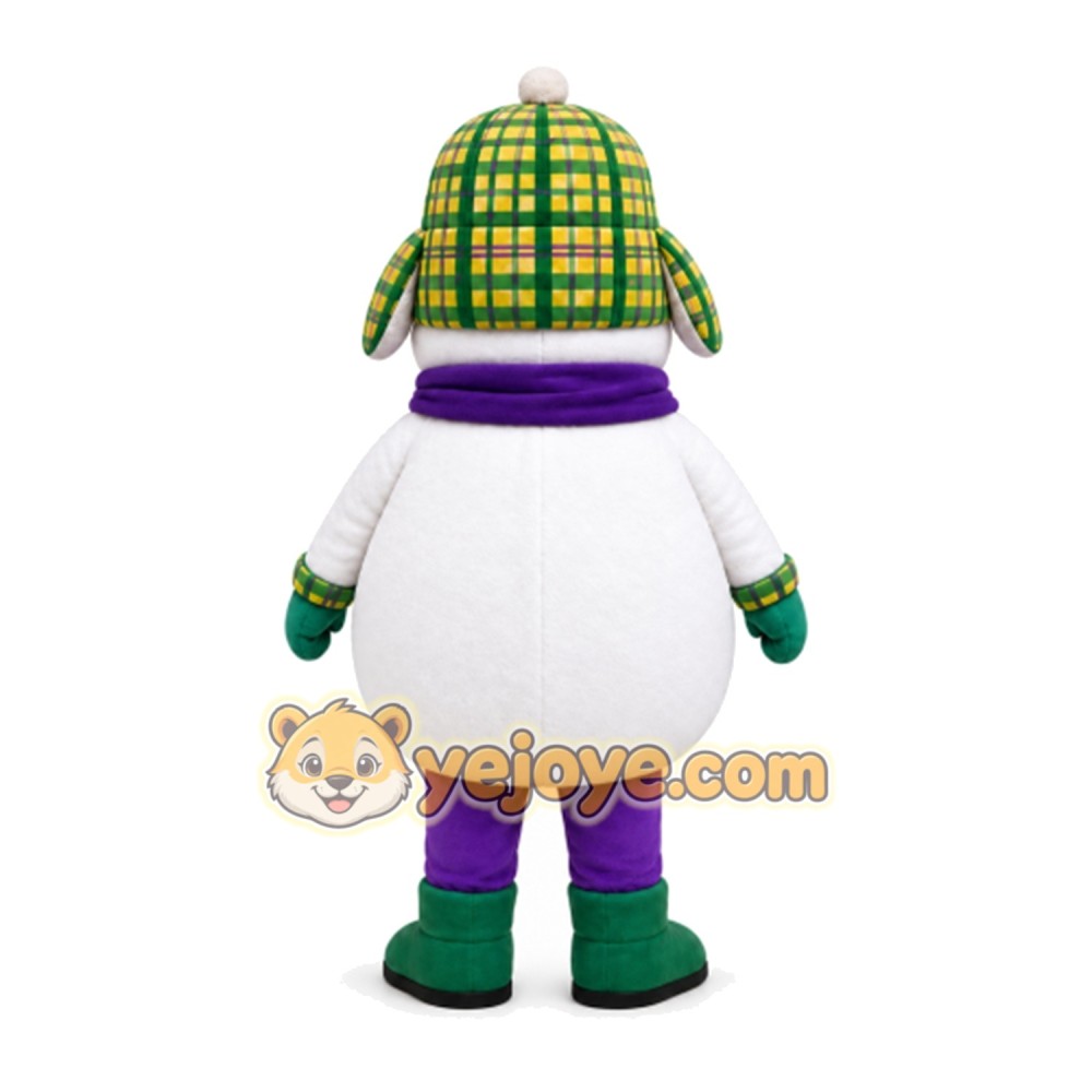 Snowman Mascot Costume for Adults Custom Logo Party Character Suit
