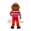 Cartoon Character in Red Striped Shirt Mascot Costume for Adults Custom Logo Party Character Suit