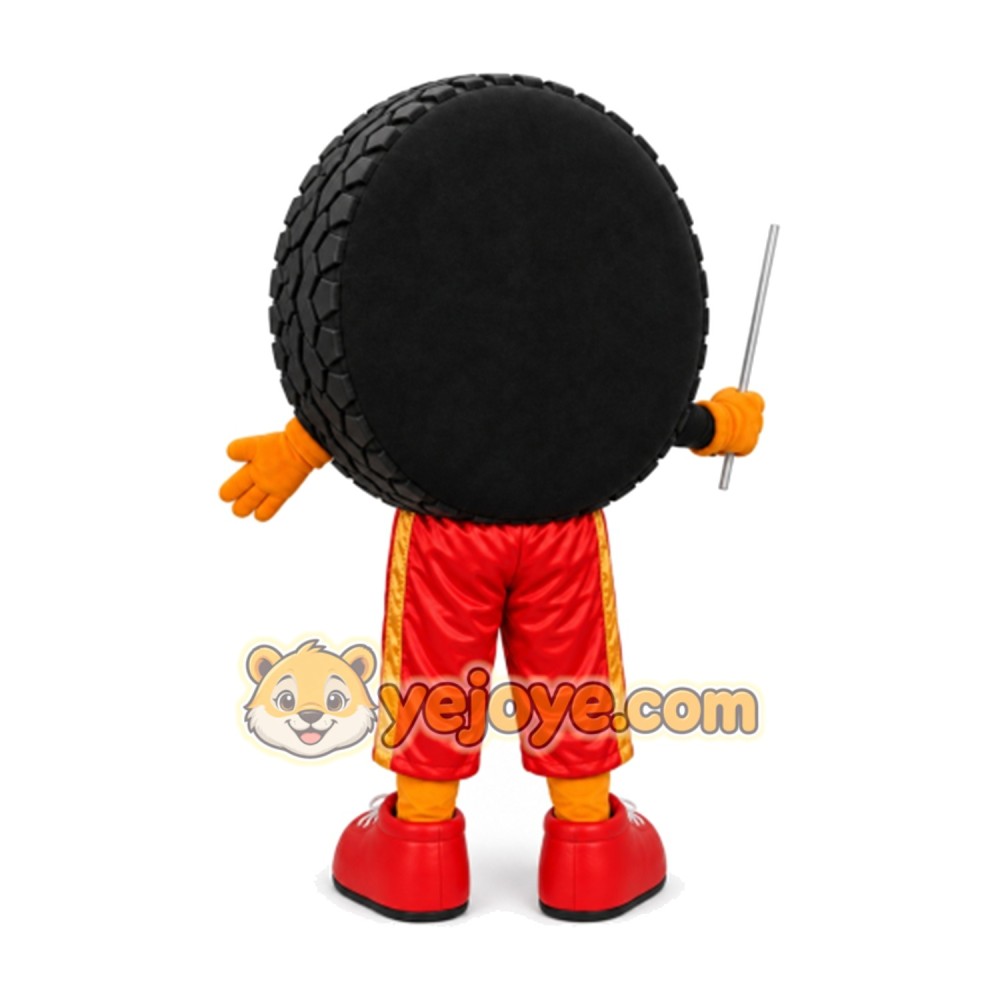 Black Tire Mascot Costume for Adults Custom Logo Party Character Suit Black Tire Mascot Costume for Adults Custom Logo Party Character Suit
