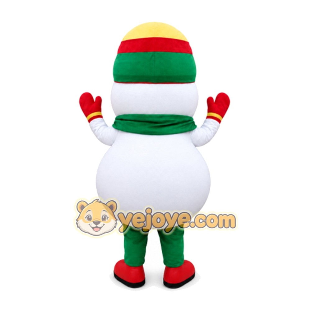 Snowman Mascot Costume for Adults Custom Logo Party Character Suit