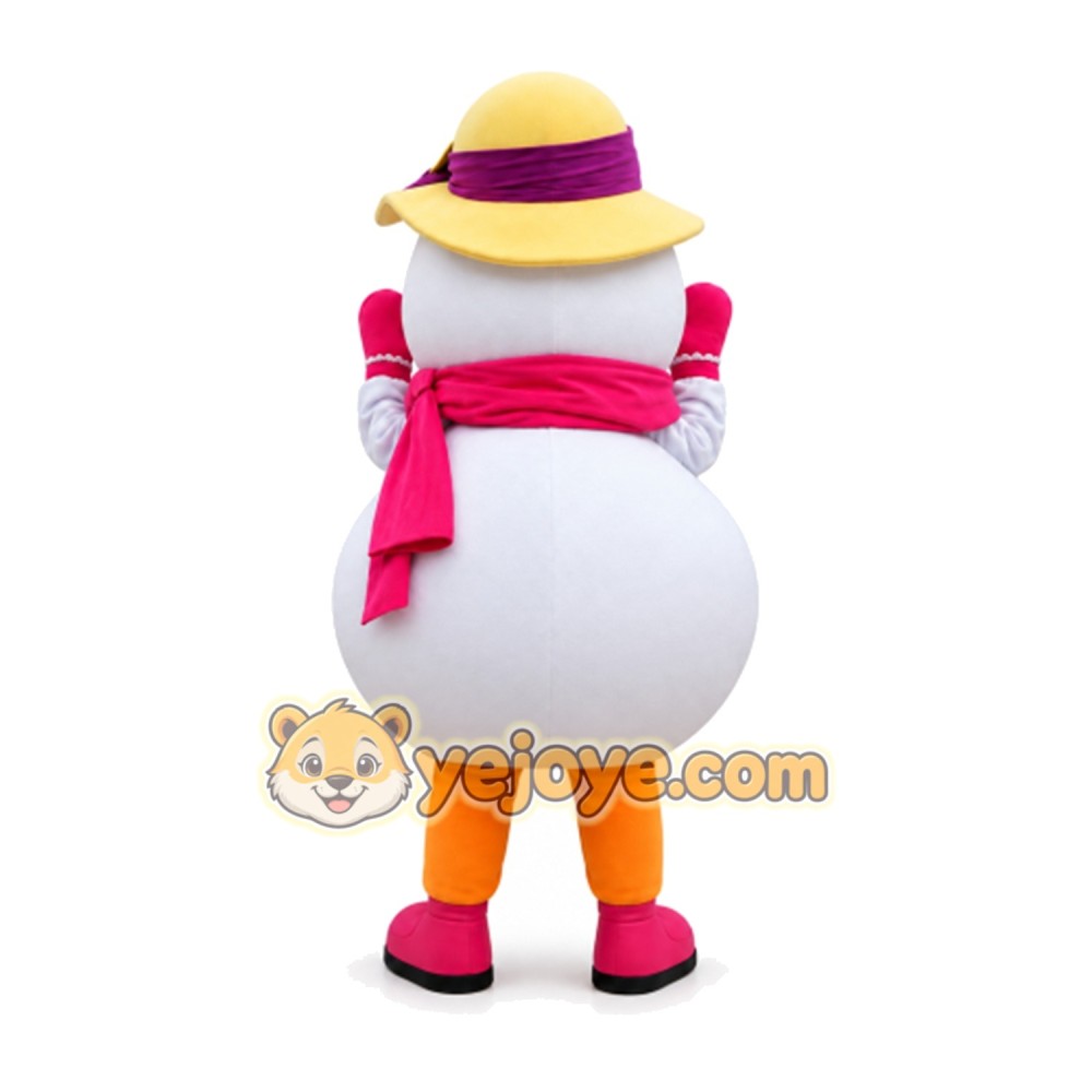 Snowman Mascot Costume for Adults Custom Logo Party Character Suit