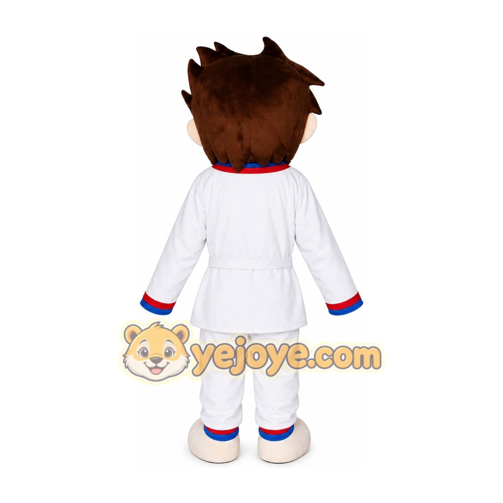 karate kid Mascot Costume for Adults Custom Logo Party Character Suit