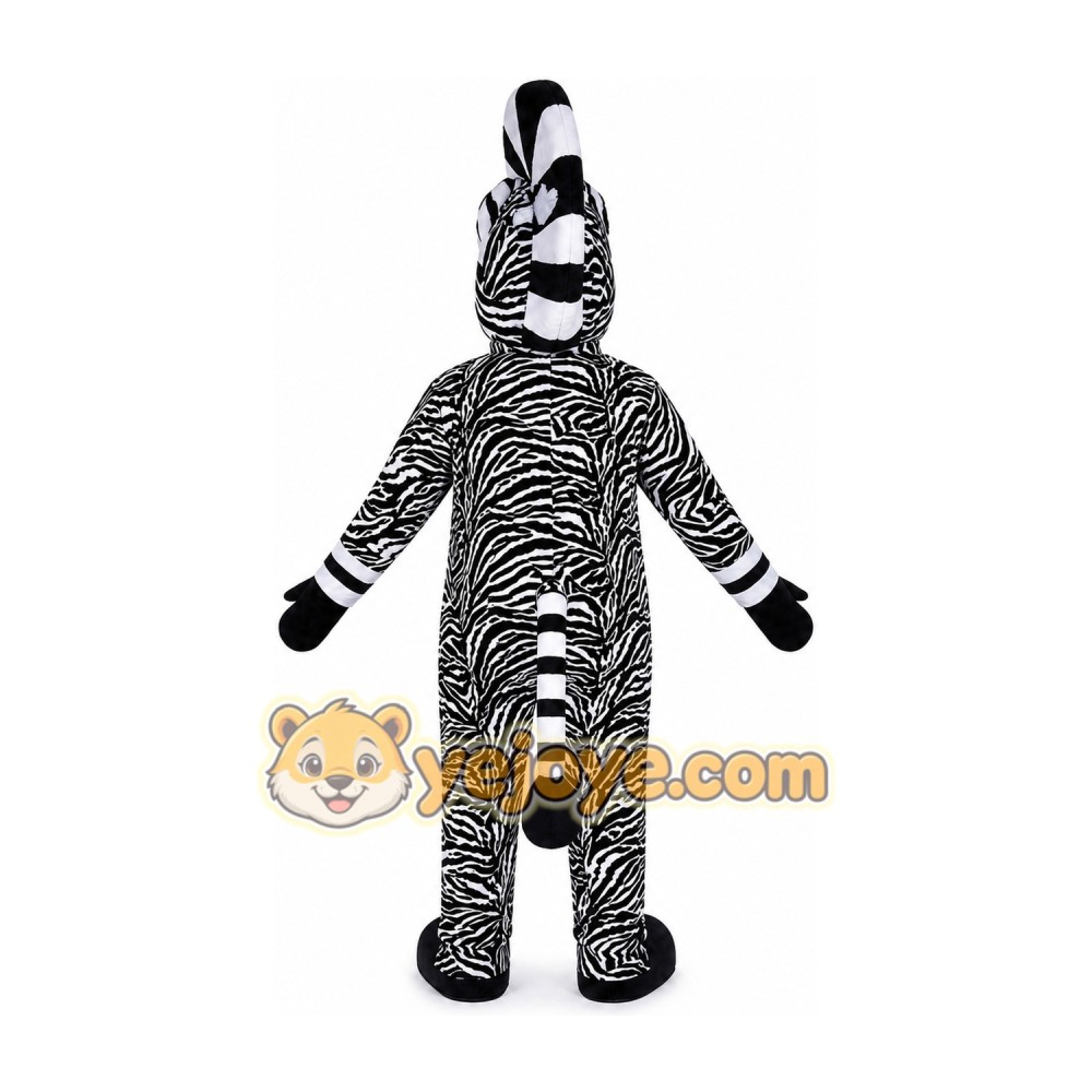 Zebra Mascot Costume for Adults Custom Logo Party Character Suit