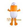 Orange and White Capsule Mascot Costume for Adults Custom Logo Party Character Suit Orange and White Capsule Mascot Costume for Adults Custom Logo Party Character Suit