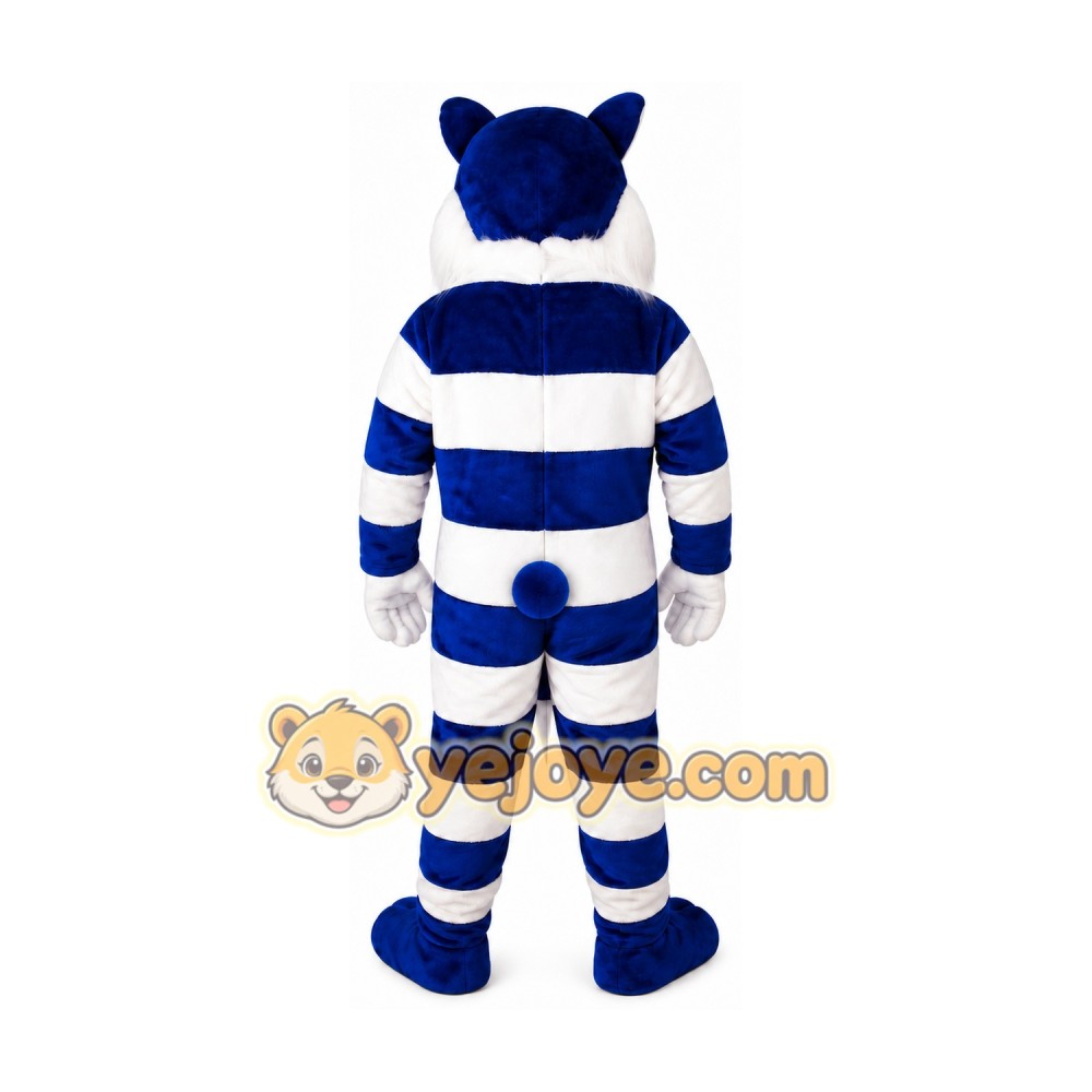Blue Cat Mascot Costume for Adults Custom Logo Party Character Suit