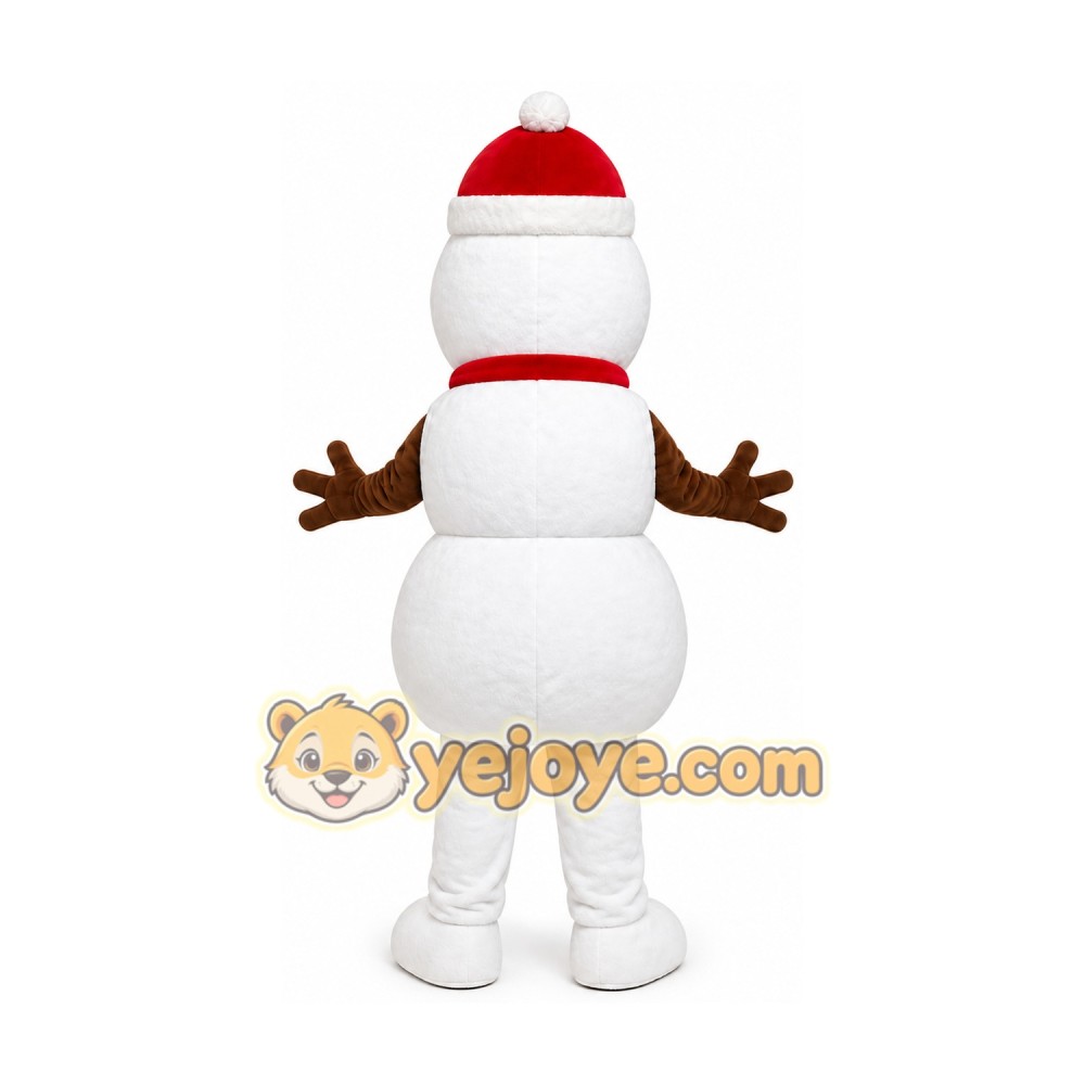 Snowman Mascot Costume for Adults Custom Logo Party Character Suit