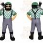 Strongman Mascot Costume for Adults Custom Logo Party Character Suit
