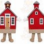 House Mascot Costume for Adults Custom Logo Party Character Suit