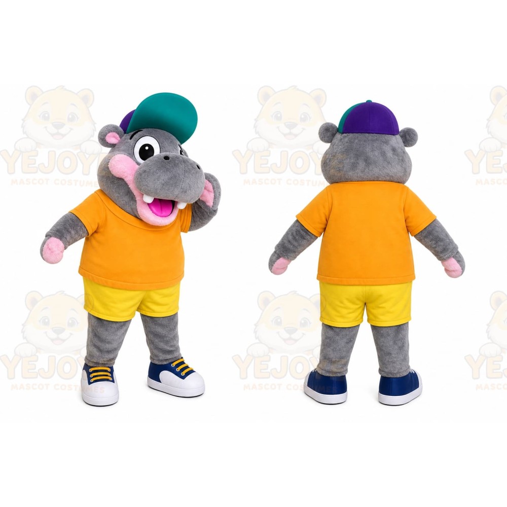 Hippo Mascot Costume for Adults Custom Logo Party Character Suit