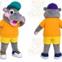 Hippo Mascot Costume for Adults Custom Logo Party Character Suit