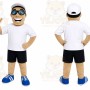 Boy Mascot Costume for Adults Custom Logo Party Character Suit