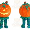 Pumpkin Mascot Costume for Adults Custom Logo Party Character Suit