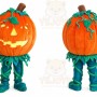 Pumpkin Mascot Costume for Adults Custom Logo Party Character Suit