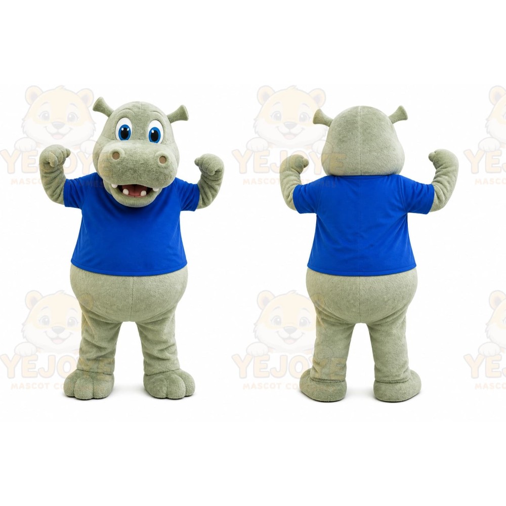 Hippo Mascot Costume for Adults Custom Logo Party Character Suit