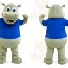 Hippo Mascot Costume for Adults Custom Logo Party Character Suit