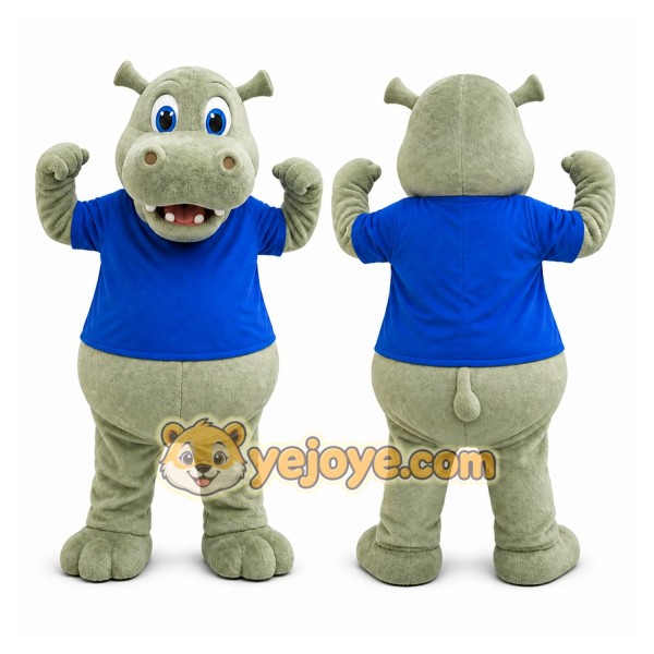 Hippo Mascot Costume for Adults Custom Logo Party Character Suit