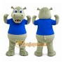 Hippo Mascot Costume for Adults Custom Logo Party Character Suit