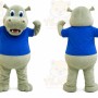 Hippo Mascot Costume for Adults Custom Logo Party Character Suit