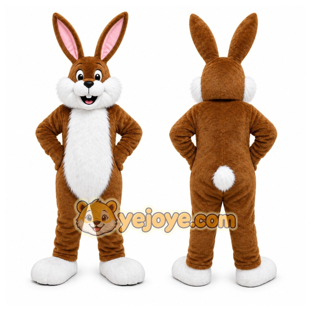 Rabbit Mascot Costume for Adults Custom Logo Party Character Suit