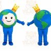 Earth Mascot Costume for Adults Custom Logo Party Character Suit