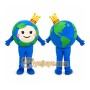 Earth Mascot Costume for Adults Custom Logo Party Character Suit