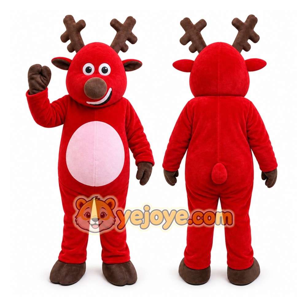 Reindeer Mascot Costume for Adults Custom Logo Party Character Suit