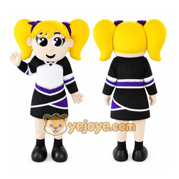 cheerleader Mascot Costume for Adults Custom Logo Party Character Suit