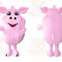 Pig Mascot Costume for Adults Custom Logo Party Character Suit